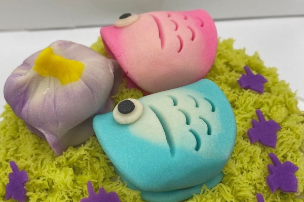 和菓子ケーキ こどもの日 こいのぼりと菖蒲